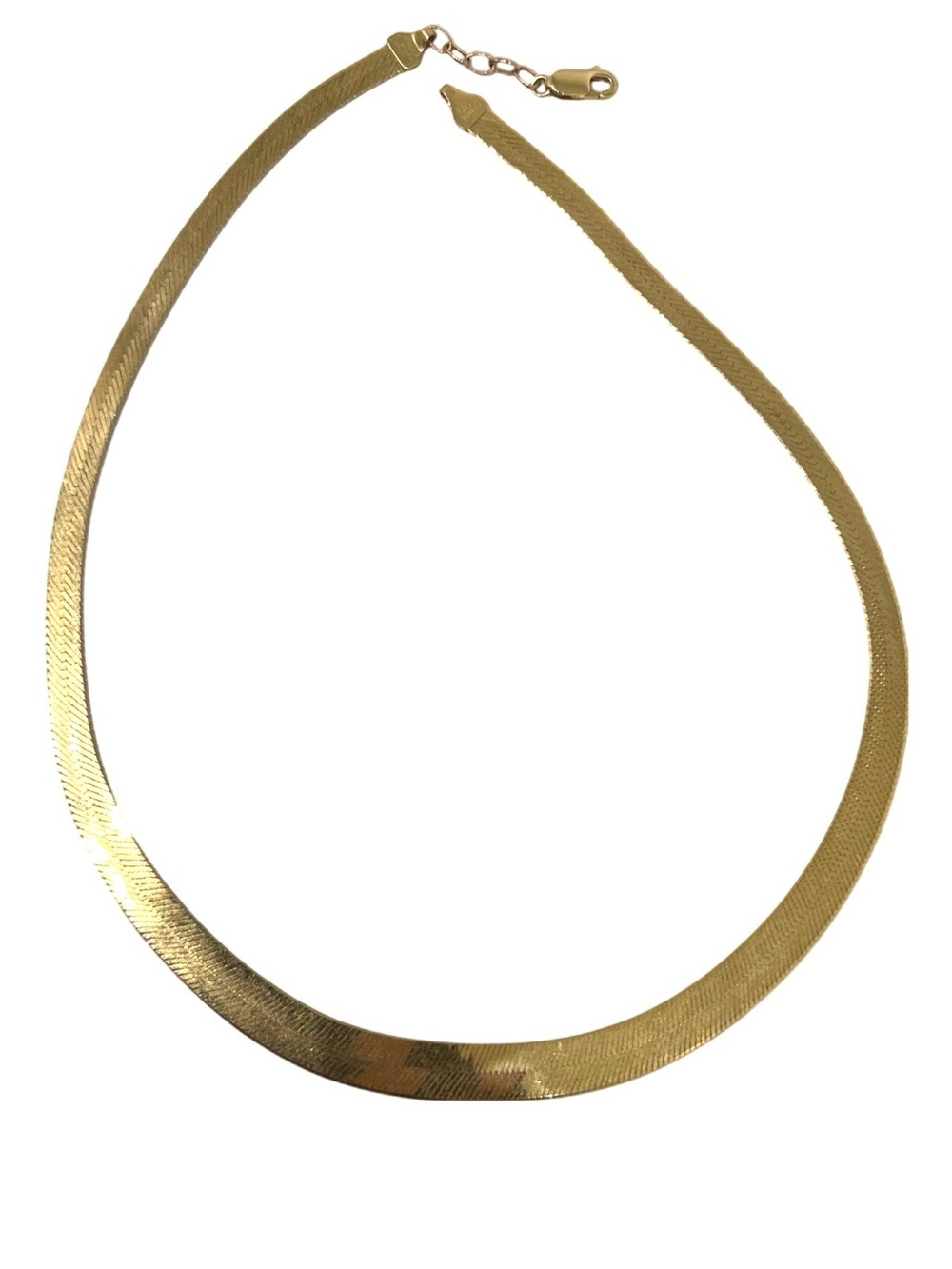 Gold Herringbone Collar Necklace - Women Jewelry